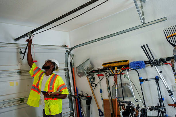 Professional Garage Door Maintenance technician working in Maud, TX